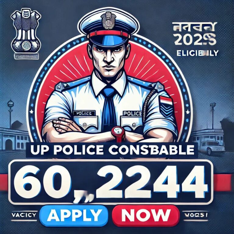 UP Police Constable Vacancy 2025 – Apply Now for 60,244 Posts