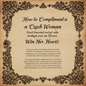 How to Compliment a Czech Woman with Sincerity and Grace:Win Her Heart
